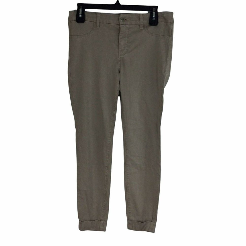 J Brand Anja Conc Dust Crop Cuffed Hem Mid Rise Stretch Pants Jeans Womens Sz 28